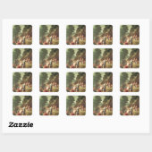 Orpheus en Eurydice, lente Vierkante Sticker (Vel)