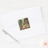 Orpheus en Eurydice, lente Vierkante Sticker (Envelop)