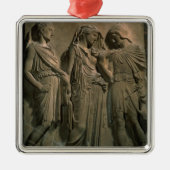 Orpheus, Eurydice en Hermes (marmer) Metalen Ornament (Voorkant)