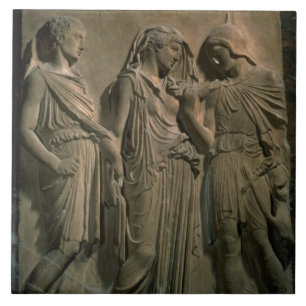 Orpheus, Eurydice en Hermes (marmer) Tegeltje