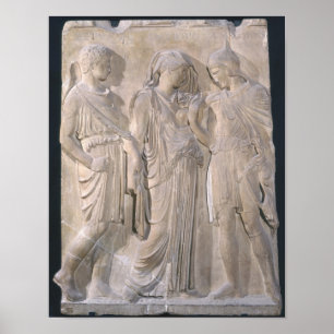 Orpheus, Eurydice en Hermes Poster