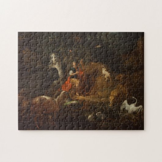 Orpheus met dieren in een landschap, vóór 1720 legpuzzel (Horizontaal)