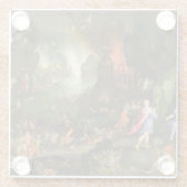 Orpheus met een Harp die aan Pluto speelt Glazen Onderzetter (Achterkant)