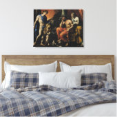 Orpheus voor Pluto en Persephone Canvas Afdruk (Insitu (Slaapkamer))