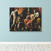 Orpheus voor Pluto en Persephone Canvas Afdruk (Insitu (Houten vloer))