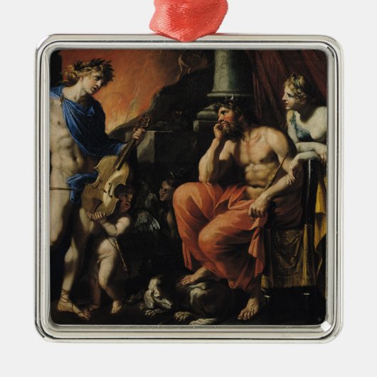 Orpheus voor Pluto en Persephone Metalen Ornament (Voorkant)