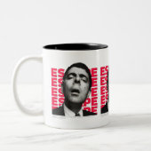 Orphic Mr Bean Escape Design Tweekleurige Koffiemok (Links)