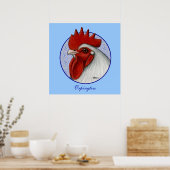Orpington Head Circle Poster (Keuken)