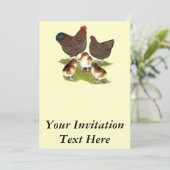 Orpington Jubilee Chicken Family Kaart (Staand voorkant)