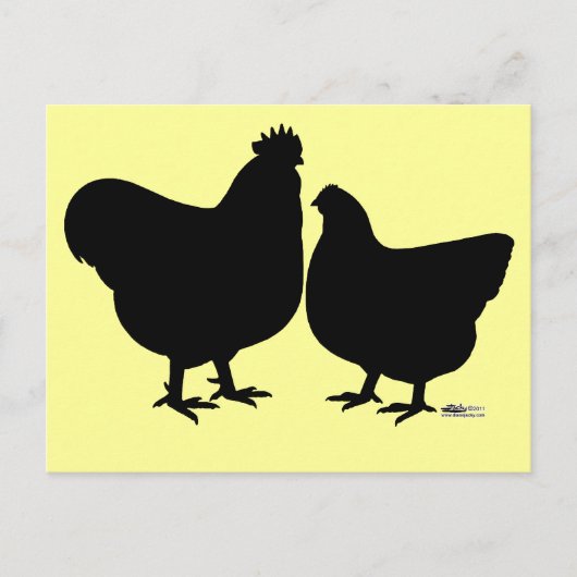 Orpington Silhouette Briefkaart (Voorkant)