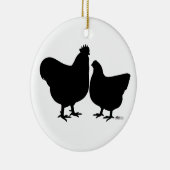 Orpington Silhouette Keramisch Ornament (Rechts)