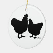 Orpington Silhouette Keramisch Ornament (Links)