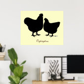 Orpington Silhouette Poster (Thuiskantoor)
