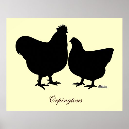 Orpington Silhouette Poster (Voorkant)