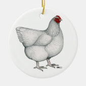 Orpington White Hen Keramisch Ornament (Voorkant)