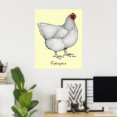 Orpington White Hen Poster (Thuiskantoor)