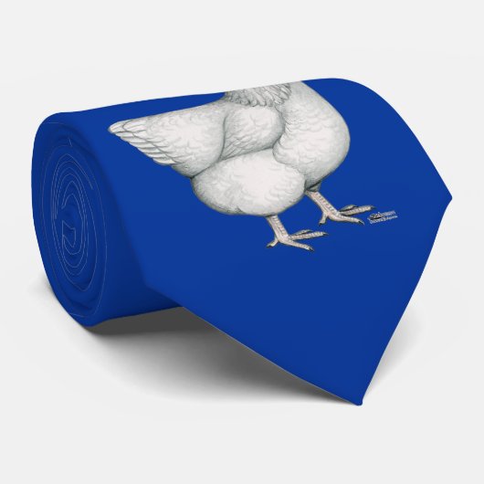 Orpington White Hen Stropdas (Opgerold)