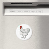Orpington White Rooster Magneet (Insitu (Vaatwasser))