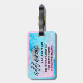 Orquídea, belleza en cada viaje, personalizado bagagelabel (Achterkant verticaal)