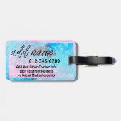 Orquídea, belleza en cada viaje, personalizado bagagelabel (Achterkant horizontaal)