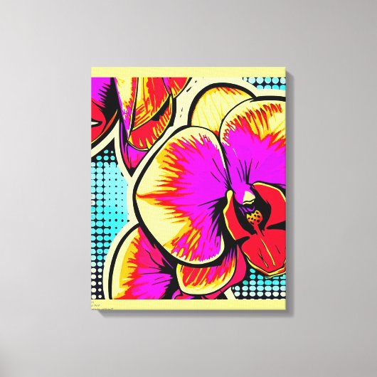 ORQUÍDEAS EM POP-ART - impressão em tela Canvas Afdruk (Voorkant)