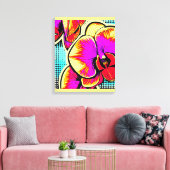 ORQUÍDEAS EM POP-ART - impressão em tela Canvas Afdruk (Insitu (Woonkamer))
