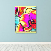 ORQUÍDEAS EM POP-ART - impressão em tela Canvas Afdruk (Insitu (Houten vloer))
