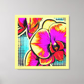 ORQUÍDEAS EM POP-ART - impressão em tela Canvas Afdruk (Voorkant)