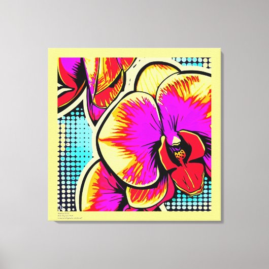 ORQUÍDEAS EM POP-ART - impressão em tela Canvas Afdruk (Voorkant)