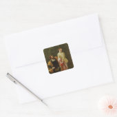 Orsino en Viola Vierkante Sticker (Envelop)