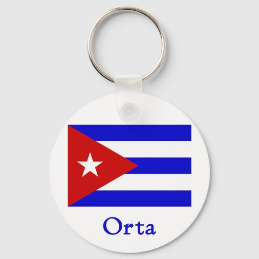 Orta Cuban Flag Sleutelhanger (Voorkant)