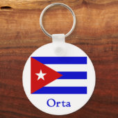 Orta Cuban Flag Sleutelhanger (Voorkant)