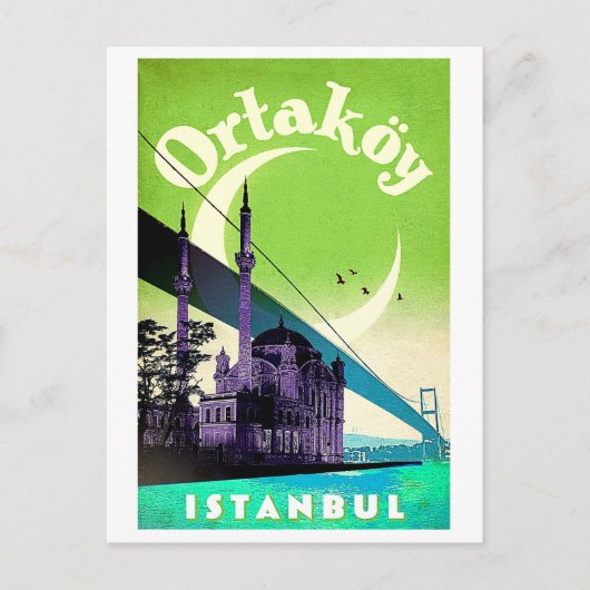 Ortakoy, Bosphorus, brug, Istanbul, Turkije Briefkaart (Voorkant)