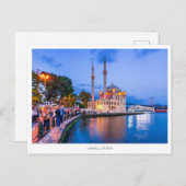 Ortakoy Moskee in Istanboel, Turkije Feestdagenkaart (Voorkant / Achterkant)