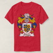 Ortega Coat of Arms Family Crest  T-shirt (Design voorkant)