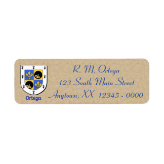 Ortega Heraldic Shield Etiket