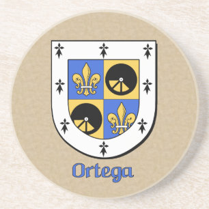 Ortega Heraldic Shield Zandsteen Onderzetter
