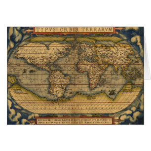 Ortelius 1570 Wereldkaart: Antieke Cartografie