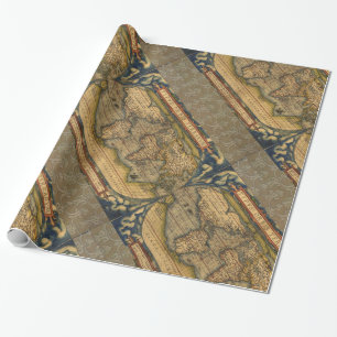 Ortelius 1570 Wereldkaart: Antieke Cartografie Cadeaupapier