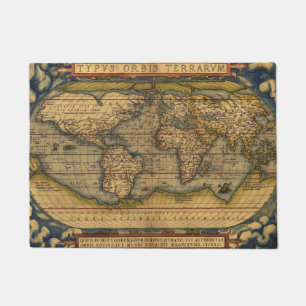 Ortelius 1570 Wereldkaart: Antieke Cartografie Deurmat