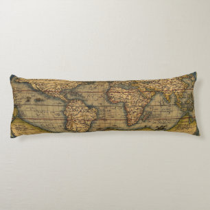 Ortelius 1570 Wereldkaart: Antieke Cartografie Lichaamskussen