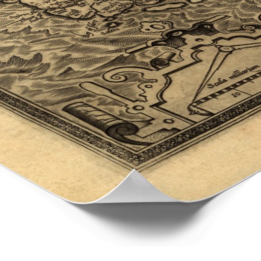 Ortelius’ Map of Ireland (1598) Poster (Hoek)