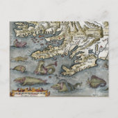 Ortelius Map Zee Monsters Briefkaarten (Voorkant)