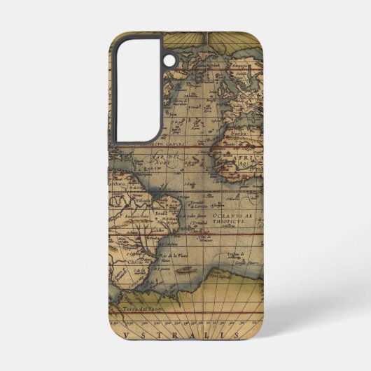 Ortelius Vorm van de Wereldkaart Samsung Galaxy Hoesje (Achterkant)