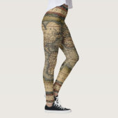 Ortelius Wereldkaart 1570 Leggings (Rechts)