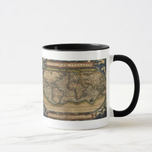Ortelius Wereldkaart 1570 Mok