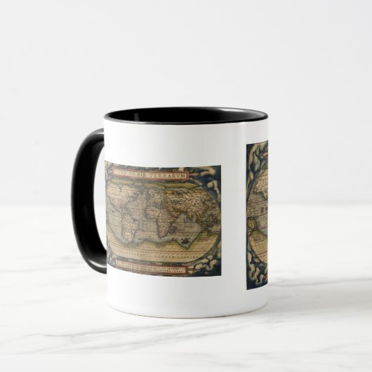 Ortelius Wereldkaart 1570 Mok (Voorkant links)