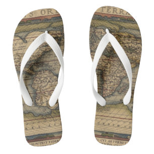 Ortelius Wereldkaart 1570 Teenslippers