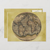 Ortelius Wereldkaart Briefkaart (Voorkant / Achterkant)