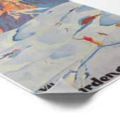 Ortesei Italy  Ski Travel Poster (Hoek)